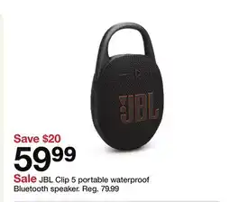 Target JBL Clip 5 portable waterproof Bluetooth speaker offer