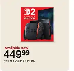 Target Nintendo Switch 2 console offer