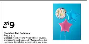 Michaels Standard Foil Balloons offer