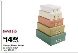 Michaels Nested Photo Boxes by Simply Tidy offer