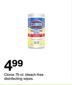 Target Clorox 75-ct. bleach-free disinfecting wipes offer
