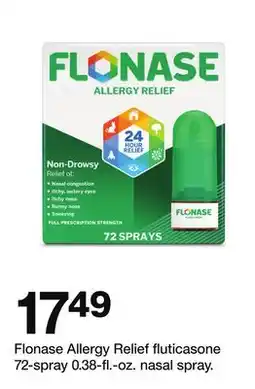 Target Flonase Allergy Relief fluticasone 72-spray 0.38-fl.-oz. nasal spray offer