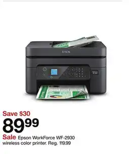 Target Epson WorkForce WF-2930 wireless color printer offer