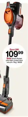 Target Shark Rocket ultra-light corded stick vacuum offer