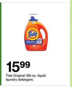 Target Tide Original 100-oz. liquid laundry detergent offer