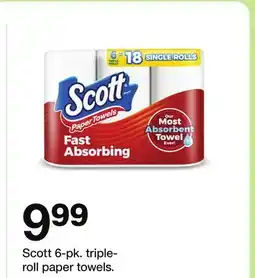 Target Scott 6-pk. triple-roll paper towels offer