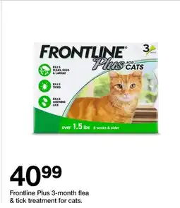 Target Frontline Plus 3-month flea & tick treatment for cats offer