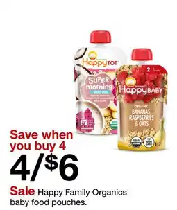 Target Happy Family Organics baby food pouches offer