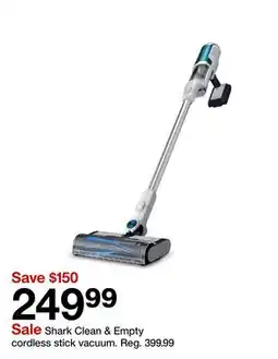Target Shark Clean & Empty cordless stick vacuum offer