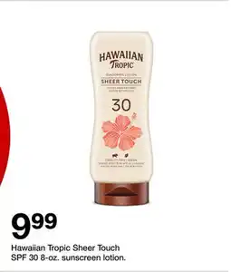 Target Hawaiian Tropic Sheer Touch Spf 30 8-oz Sunscreen Lotion offer