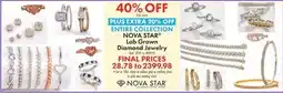 Boscov's NOVA STAR Lab Grown Diamond Jewelry offer