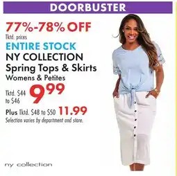 Boscov's NY COLLECTION Spring Tops & Skirts offer