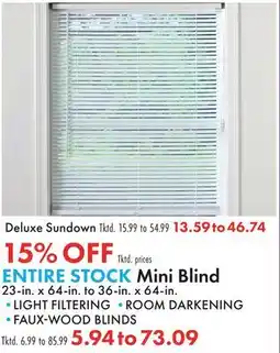 Boscov's ENTIRE STOCK Mini Blind offer