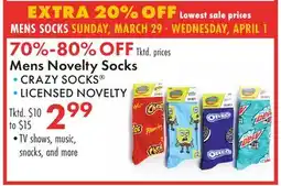 Boscov's Mens Novelty Socks offer
