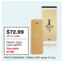 CVS PACO RABANNE 1 Million EDP spray offer