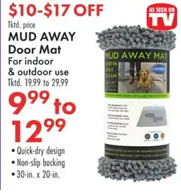 Boscov's MUD AWAY Door Mat For indoor & outdoor use offer