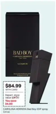 CVS CAROLINA HERRERA Bad Boy EDP spray offer