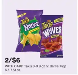 CVS Takis 8-9.9 oz or Barcel Pop 6.7-7.51 oz offer