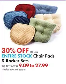 Boscov's Chair Pads & Rocker Sets offer