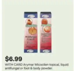 CVS Arymar Micocilen topical, liquid antifungal or foot & body powder offer