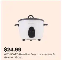 CVS Hamilton Beach rice cooker & steamer 16 cup offer