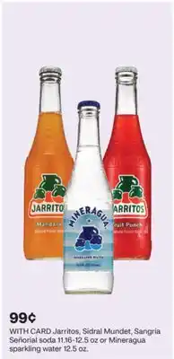 CVS Jarritos, Sidral Mundet, Sangría Señorial soda 11.16-12.5 oz or Mineragua sparkling water 12.5 oz offer