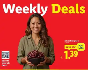 Lidl Red seedless grapes offer