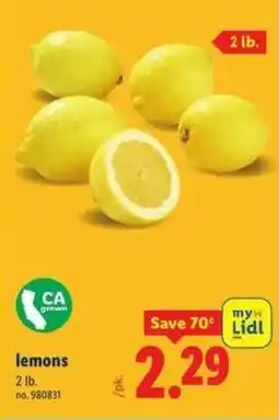 Lidl Lemons offer
