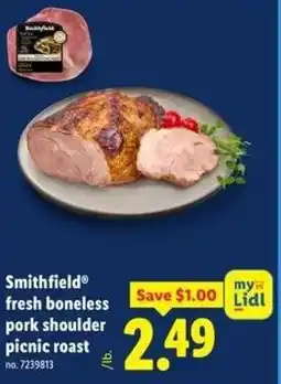 Lidl Smithfield fresh boneless pork shoulder picnic roast offer