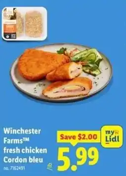 Lidl Winchester Farms fresh chicken Cordon bleu offer
