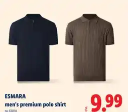 Lidl ESMARA men's premium polo shirt offer