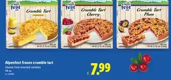 Lidl Alpenfest frozen crumble tart offer