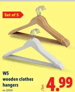 Lidl W5 wooden clothes hangers offer