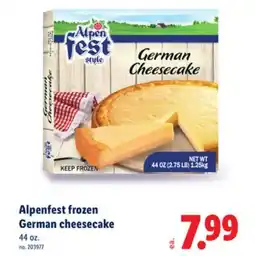Lidl Alpenfest frozen German cheesecake offer