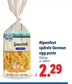 Lidl Alpenfest spätzle German egg pasta offer