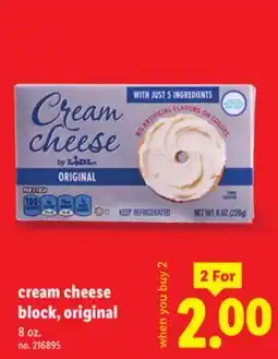 Lidl cream cheese block original offer