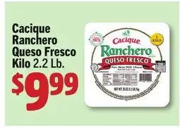 Vallarta Supermarkets Cacique Ranchero Queso Fresco Kilo offer