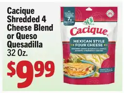 Vallarta Supermarkets Cacique Shredded 4 Cheese Blend or Queso Quesadilla offer