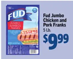 Vallarta Supermarkets Fud Jumbo Chicken and Pork Franks offer