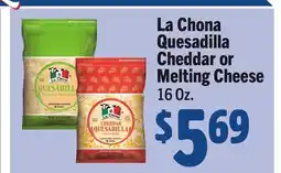 Vallarta Supermarkets La Chona Quesadilla Cheddar or Melting Cheese offer