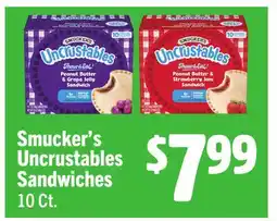 Vallarta Supermarkets Smucker's Uncrustables Sandwhiches offer