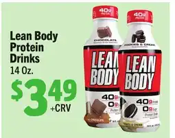 Vallarta Supermarkets Lean Body Protein Drinks offer
