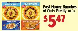 Vallarta Supermarkets Post Honey Bunches of Oats Family offer