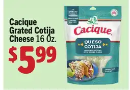 Vallarta Supermarkets Cacique Grated Cotija Cheese offer