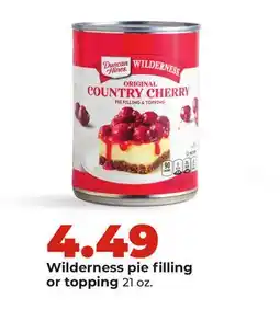Hy-Vee Wilderness pie filling or topping offer
