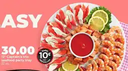 Hy-Vee 12 Captain's trio seafood party tray offer