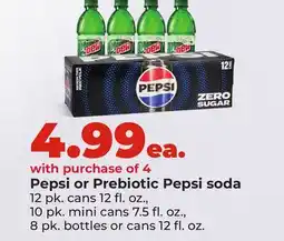 Hy-Vee Pepsi or Prebiotic Pepsi soda offer