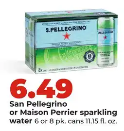 Hy-Vee San Pellegrino or Maison Perrier sparkling water offer