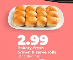 Hy-Vee Bakery-fresh brown & serve rolls offer