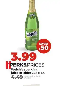 Hy-Vee Welch's sparkling juice or cider offer